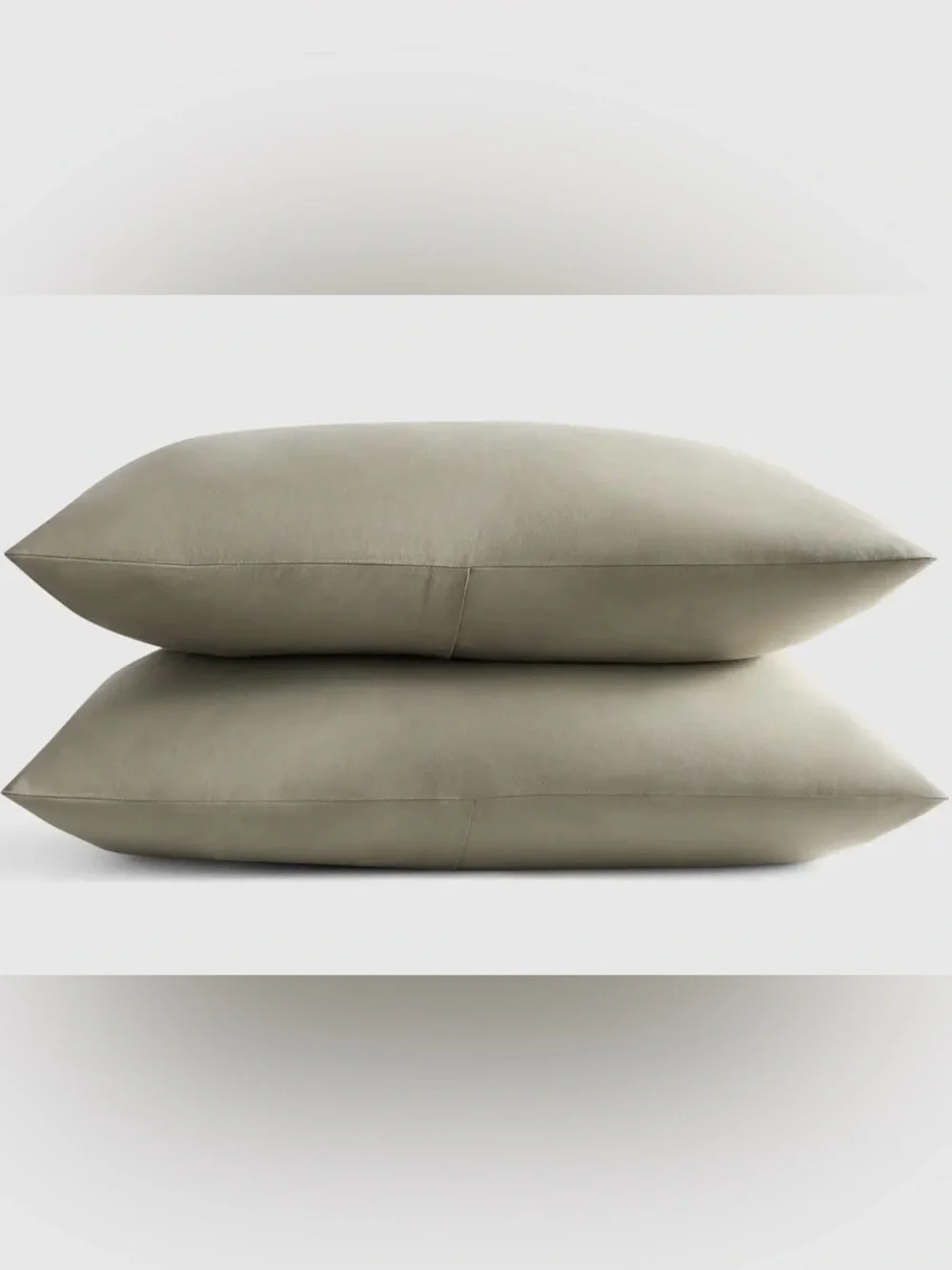 Quince 100% Organic Cotton Pillow Sham Set, King (Dried Sage)